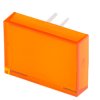 Klosz lampek do przycisku kształt: Prostokątny Pomarańczowy Soczewka RS PRO 21.4 x 15.2 x 14.3mm