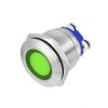 Kontrolka LED 18mm 12V metal zielona