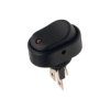 Przełącznik klawisz ASW-20D 12V 20A 2-poz 1-tor 1xNO 3pin LED12V czarny / 4692