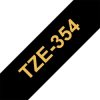 Brother TZER354 Brother TZE-R354 label-making tape Gold on black