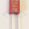 220nF 50V 20% R=2,5mm kondensator MKS-02 WIMA