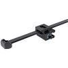 Edge clip, for edges 1 to 3 mm, max. bundle Ø 33 mm, PA, heat stabilized, black, (L x W x H) 14 x 10 x 15.5 mm, 156-00003
