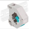 87194 Keystone LC Duplex female > female aqua, with DIN rail adapter