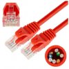 Patchcord UTP kat.5e kabel sieciowy LAN 2x RJ45 linka czerwony 10m NEKU