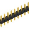 Pin header, 9 pole, pitch 2.54 mm, straight, black, 10058238