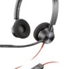 HP Poly Blackwire C3320 Słuchawki nauszne przewód stereo czarny redukcja szumów mikrofonu zestaw słuchawkowy, regulacja