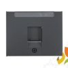 BERKER K.1 Płytka czołowa pojedyncza z zasuwami i polem opisowym antracyt mat lakierowany 11707006 HAGER