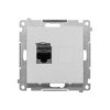 Simon 55 Gniazdo komputerowe pojedyncze RJ45 kategoria 6, z przesłoną przeciwkurzową (moduł) Aluminium mat T61.01/143
