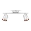 VT-812 12W Lampa sufitowa 2 x 6 barwa: 4000K biały - pierścień miedź 8256 V-TAC
