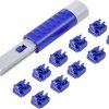Renkforce Blokada portu RJ45 LAN RF-4695234 Zestaw 10-elementowy srebrno-niebieski zaw. 1 klucz RF-4695234