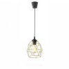 Lampa wisząca klosz klatka GALAXY BLACK/GOLD 1 PŁ MAŁA 3456 TK Lighting