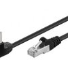 CAT 5e kabel krosowy kątowy 1x 90°,F/UTP, Czarny