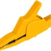 Alligator clip, yellow, max. 30 mm, L 85 mm, CAT II, socket 4 mm, 972405103