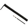 PUR spiral cord 2 x 0.14 mm², shielded, black, L 500/2000 mm, 85902
