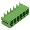 Łączówka; ECH381R-06P; 6 torów; R=3,81mm; 7,2mm; 8A; 300V; na panel; kątowe 90°; zamknięta; lutowany; zielony; Dinkle; RoHS