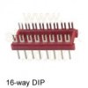 DIP header plug 16-way, red - Aries