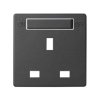 Simon 82 Pokrywa do gniazda standard brytyjski z wyłącznikiem grafit 8200046-038