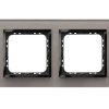 IMPRESJA PRESTIGE Ramka 2 podwójna szklana 4 mm szare szkło + ramka czarna R-2YGC/41/25 OSPEL