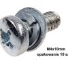 Wkręt M4x10mm, z podkładką, krzyżakowy; WMPK4010