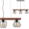 Lampa Wisząca Ozzy Black / Wood 3Xe27 60W Mlp6252 Milagro
