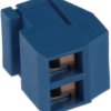 Socket header, 2 pole, pitch 5 mm, straight, blue, 691301710002