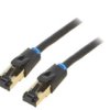 Ikabi Patch Cord S/Ftp Cat 8 Ofc Pvc Czarny 3M Pokrycie: Złocony