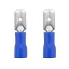 2x Konektor męski 4.8mm z izolacją niebieski