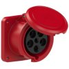 Gniazdo tablicowe 63A 5P 400V /100x100/ czerwone IP44 POWER TWIST 3351-6