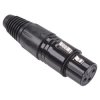3 Pole Black Female XLR Socket Connector