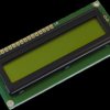 LCD display, 16 x 1 character, STN yellow/green, viewing area: 63.5 x 13.8 mm, DEM 16101 SYH