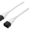 Kabel: 3X14awg, Iec C14 Męski,Iec C15 Żeński, 1,8M Lt-602+545 Sjt 14/3 105C...