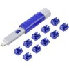 Renkforce Rf-4695234 Lan Socket Lock Set Silver-Blue 10-Piece Including 1 Key