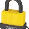 Kłódka bezpieczeństwa średnica szekli: 8mm ABUS z kluczem W budynkach, na zewnątrz aluminiowo-stalowa Żółty