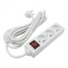 Przedłużacz 5m 3GN z przełącznikiem biały CB-13200