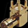 SMA reverse PCB panel jack 90°