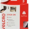 Velcro tape, 20 mm, with adhesive and fleece part, white, 5 m, VEL-EC60216