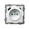 AS Gniazdo pojedyncze z uziemieniem z przesłonami z ładowarką USB A+C 230 V biały GP-1GZPUSBAC/m/00 OSPEL