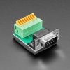 Adafruit DE-9 (DB-9) Male Plug to Terminal Spring Block Adapter