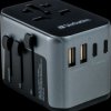 Universal Travel-Charger, UTA-03, 30WPower Plug (EU/UK/USA) 100-250V, 2x USB-A,3x USB-C