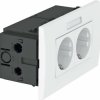OBO Vertr socket 2-krotny 84x140x59 rws SDE-R OBO Bettermann, 6119427, biały, (S x W x G) 140 x 84 x 60 mm