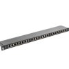 Patch panel 24 PORT 0,5U kat.5e ekranowany czarny PPS5-0024-B