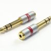 Przejście JACK wtyk 6.3mm - gniazdo 3.5mm stereo chromowane