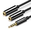 Ugreen kabel przewód rozdzielacz słuchawkowy mini jack 3,5 mm - 2 x mini jack 3,5mm (mikrofon + wyjś