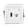 DECO Mechanizm gniazda pojedynczego HDMI 2.0, 4K + gniazda komp. poj. 1xRJ45, kat. 6A, 8-stykowy biały mat 25DGHK-46A