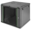 Wall enclosure, 19", 9 U, (H x W x D) 478 x 600 x 450 mm, IP20, sheet steel, black, DN-19 09-U-EC-SW