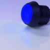 Pushbutton, 1 pole, black, illuminated  (blue), 0.4 A/32 V, mounting Ø 12 mm, IP67, FL12LB5
