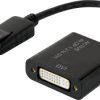 Renkforce RF-4299048 DisplayPort / DVI adapter [1x złącze męskie DisplayPort - 1x złącze żeńskie DVI 29-pin] czarny styk