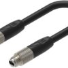 Sensor actuator cable, M8-cable plug, straight to M8-cable plug, straight, 1 m, XPLE, black, 4 A, 935100315