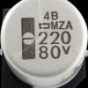 EMZA250ARA101MF80G SMD-Capacitor, 100 µF, 25V, 105 °C, 2000 h