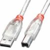 Lindy 36672 kabel USB A-B, 2.0, wtyk/wtyk, długość 1m, czarny.